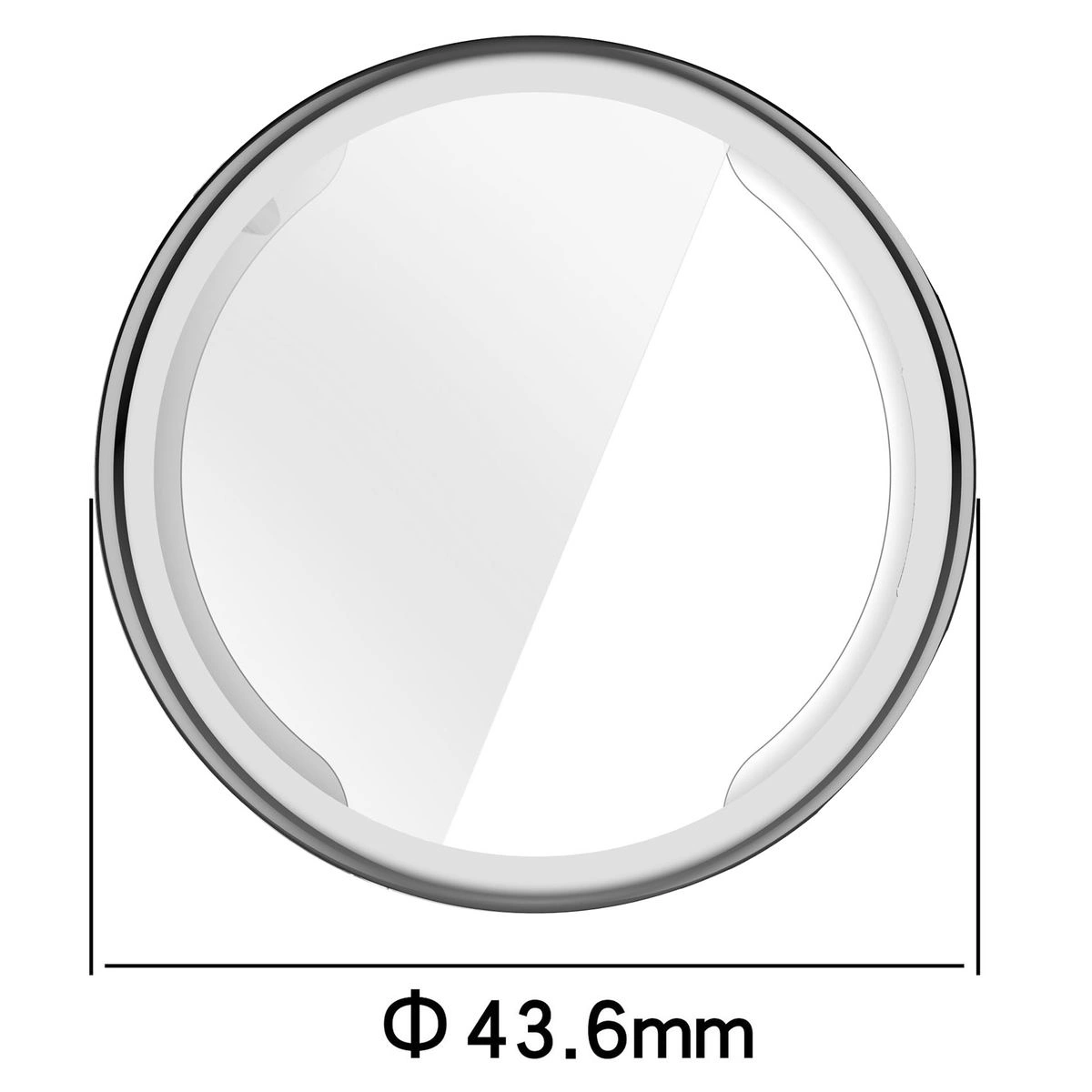 Wymiary obudowy Bizon Case Watch Felipe dla Huawei Watch GT 6 41 mm